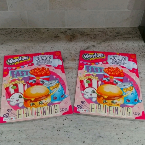 Bendon | Other | Shopkins Jumbo Coloring Activity Book Set Of 2 | Poshmark
